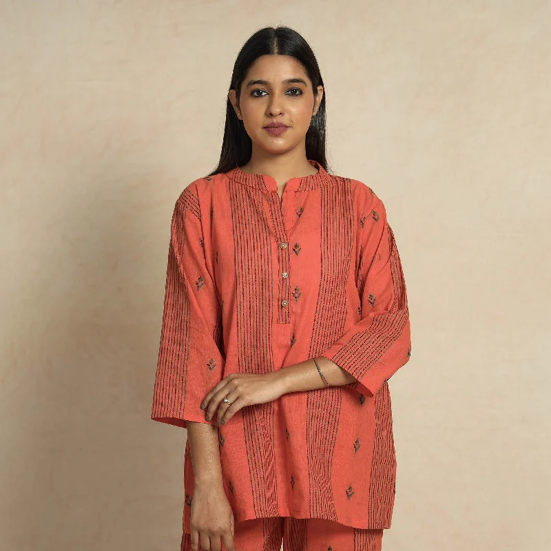 2023-919-1-91-salmon-orange-jacquard-cotton-top-pyjama-night-suit-set