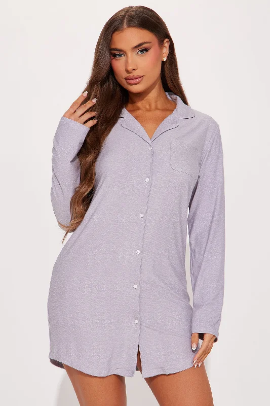 Cozy Moments PJ Sleep Shirt - Grey