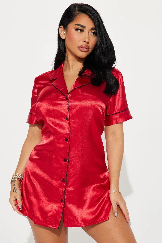 Every Night PJ Dress - Red