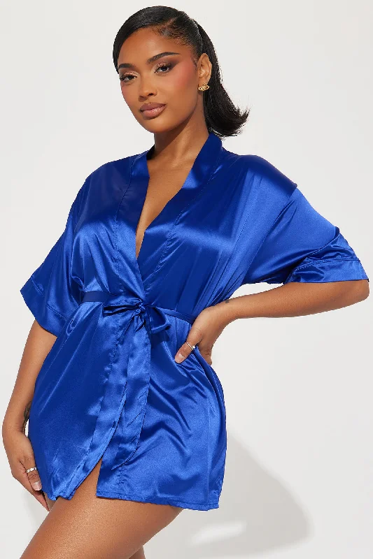 Getting Ready For You Satin Robe - Royal