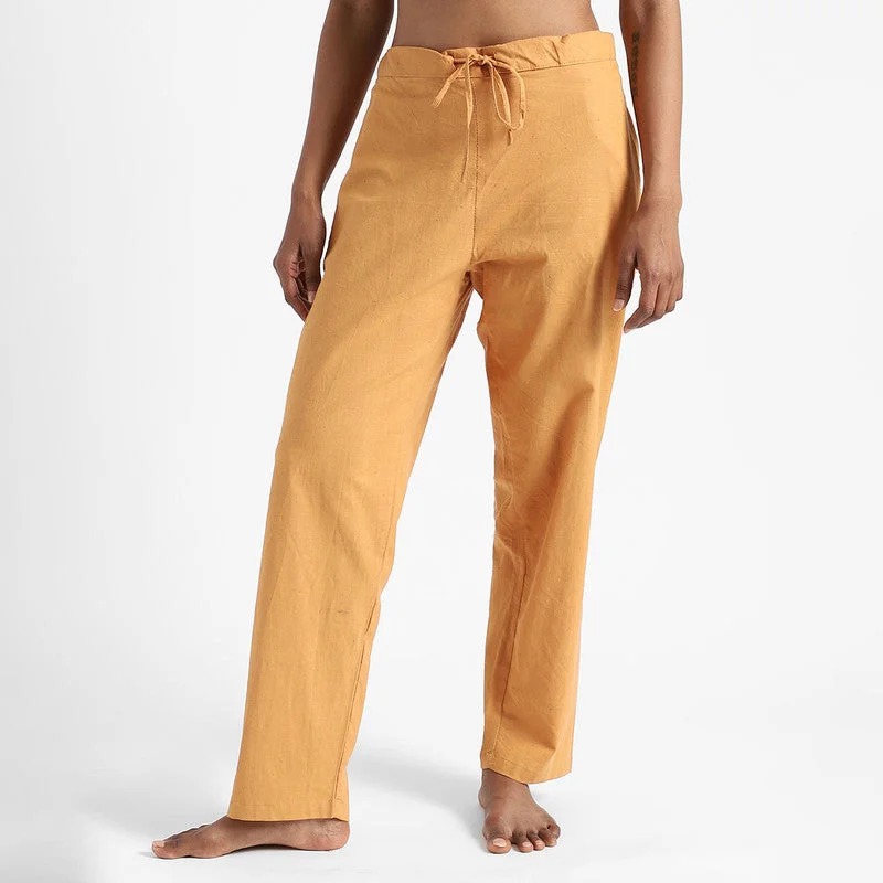 Organic Cotton Pants for Women | Slim Fit | Orange