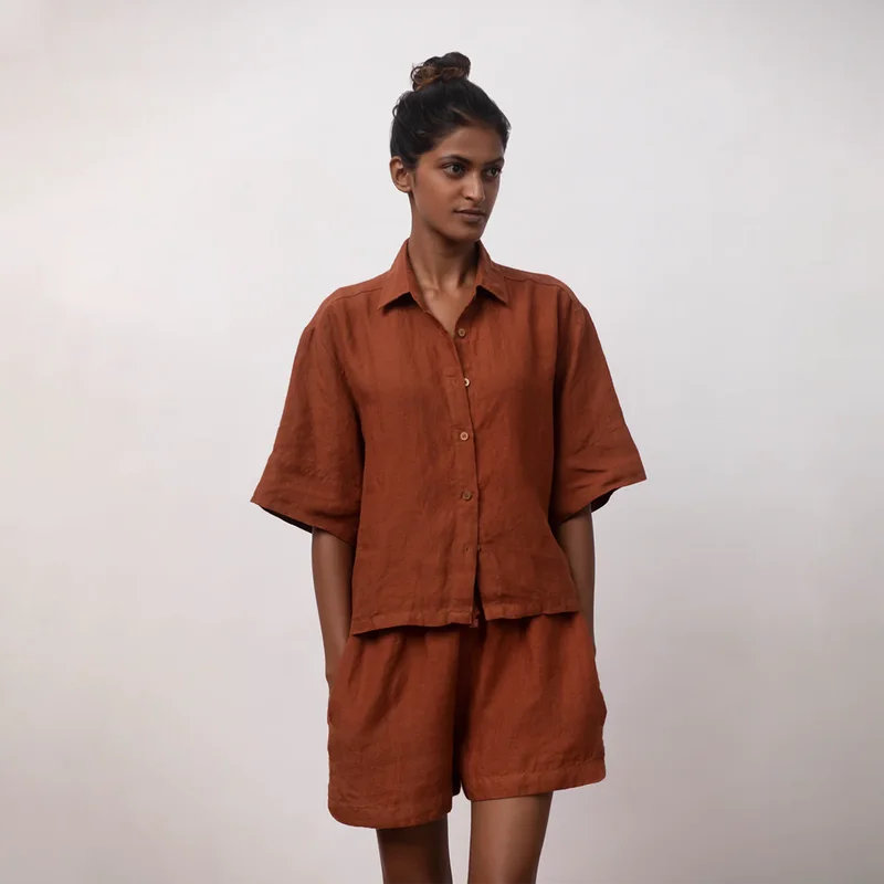 saphed-linen-shirt-shorts-for-women-cinnamon-brown-040408b-250124