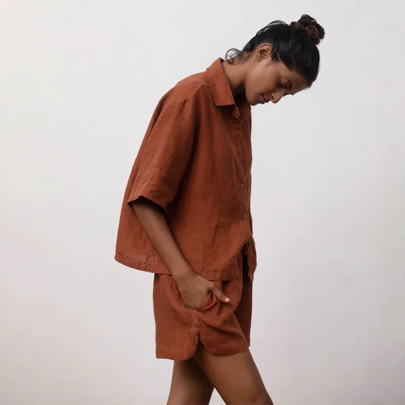 saphed-linen-shirt-shorts-for-women-cinnamon-brown-040408b-250124