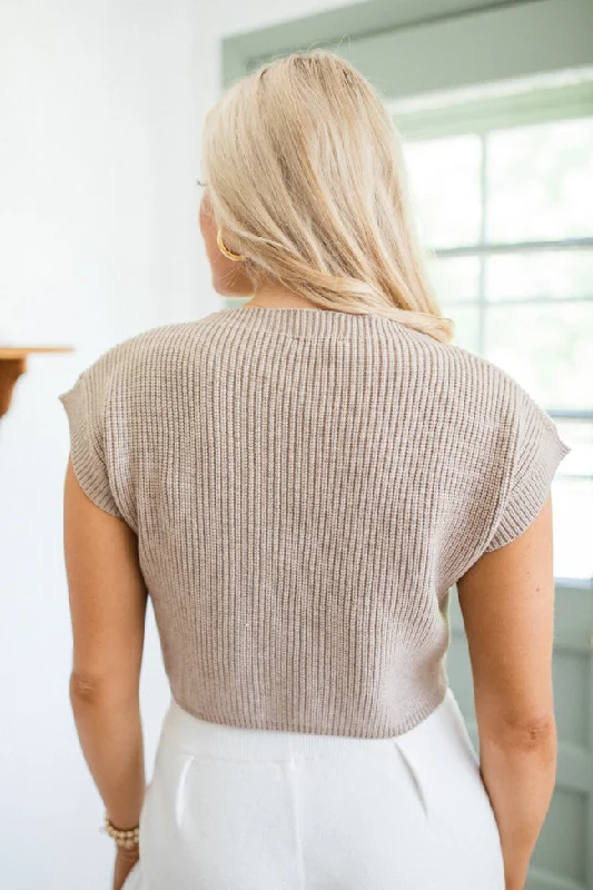 the-one-i-want-taupe-short-sleeve-pocketed-sweater