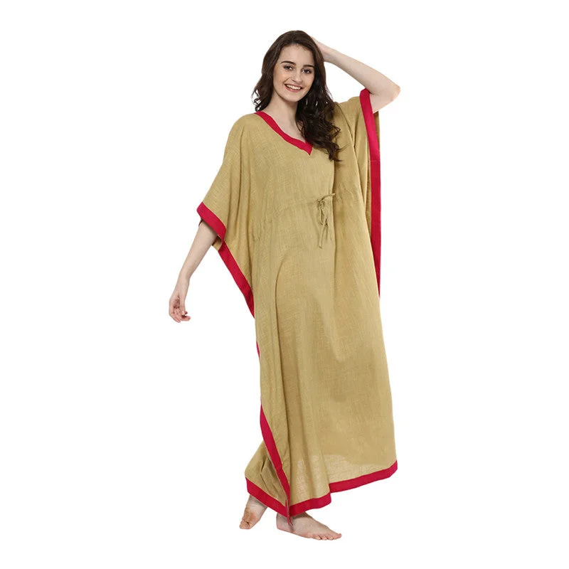 unidraa-cotton-tie-up-waist-kaftan-beige-tks003-19722