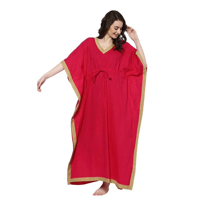 unidraa-cotton-tie-up-waist-kaftan-pink-tks002-19722