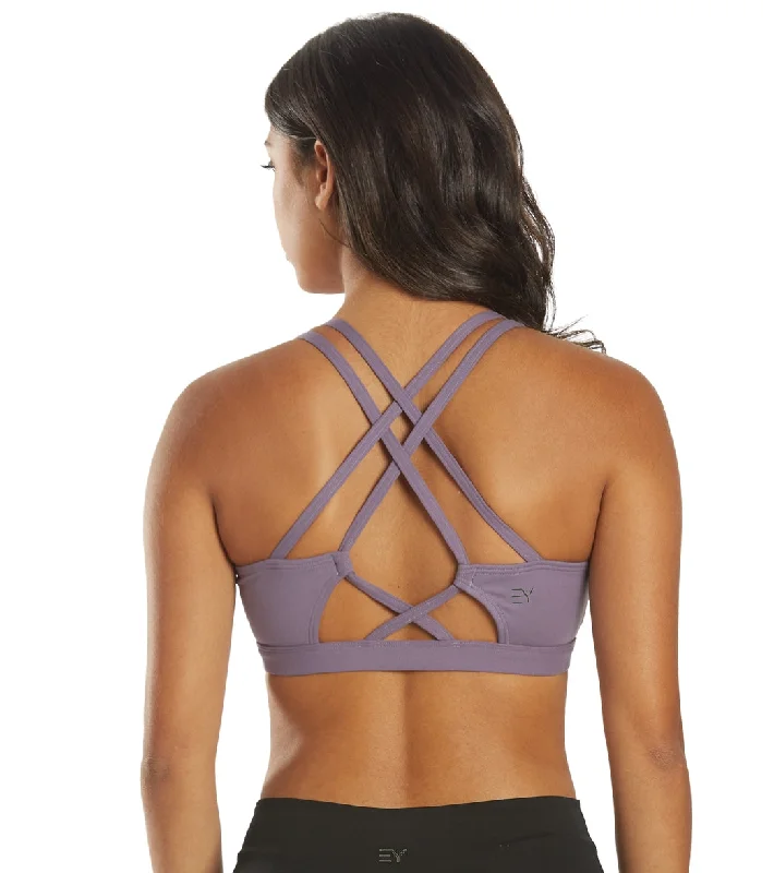 Everyday Yoga Rejoice Solid Sports Bra Purple Taupe