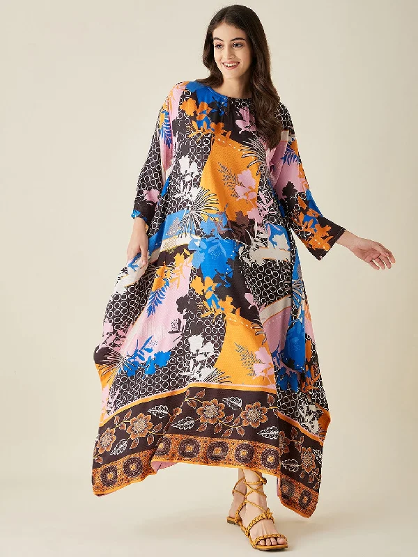 Abstract Modal Handkerchief Hem Lounge Dress