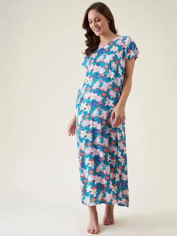 Poppy Bloom Viscose Nightdress