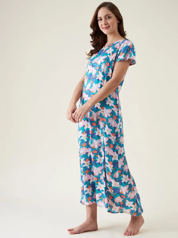 Poppy Bloom Viscose Nightdress