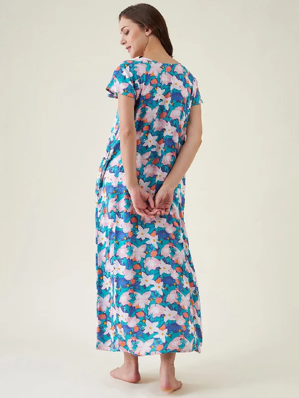 Poppy Bloom Viscose Nightdress