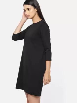 Women Night Dress 3/4 Sleeve Combo  (Black, Blue)