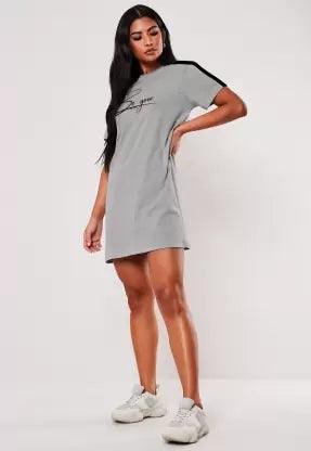 Women printed Night Dress (GREY)