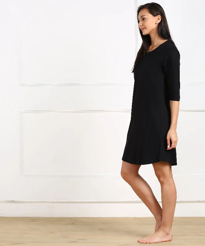 Womens Plain Full sleeve Night Dress