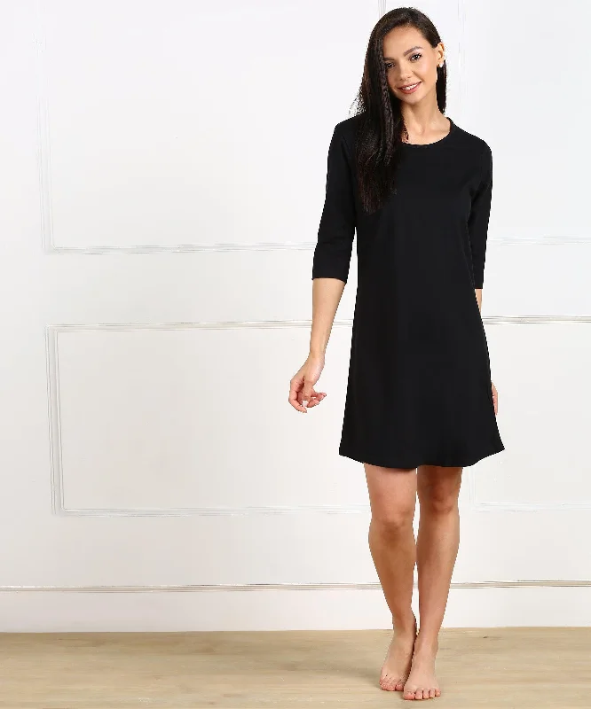 Womens Plain Full sleeve Night Dress