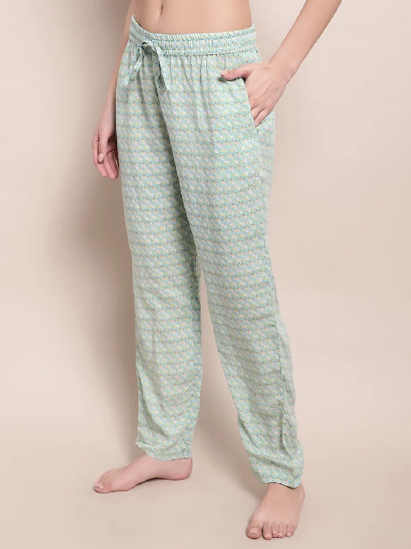 Wave Print Pyjama - Turquoise Blue