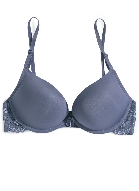 Add 2 Cup Sizes Push-Up Bra | Grisaille Grey