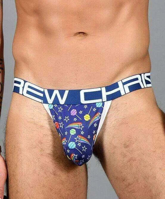 XS Andrew Christian Thong S*ck-it Y-Back Tangas Almost Naked Blue 91589 24