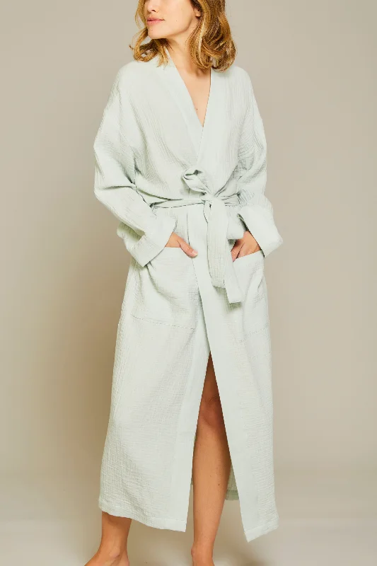 Angel Long Robe - Sky Grey