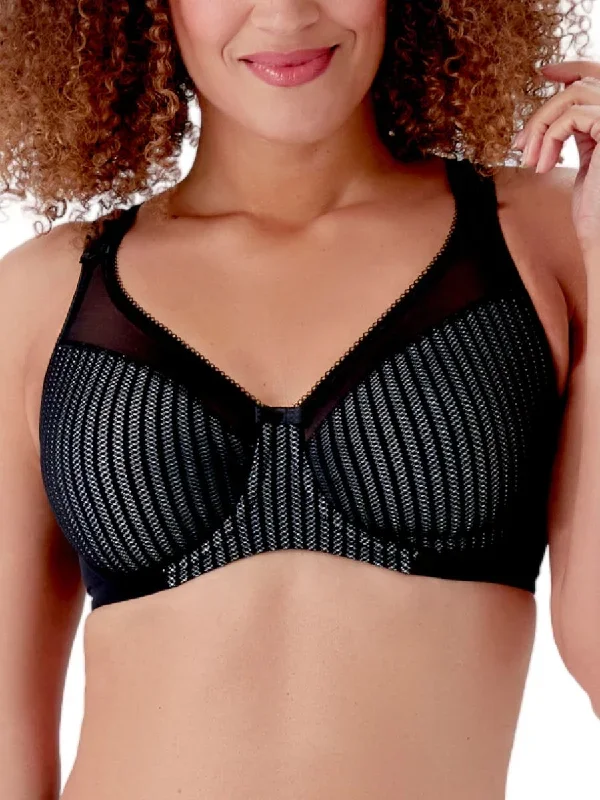 Beauty Stripe Smoothing Bra - Black/Grey