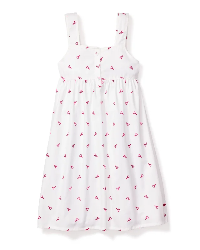 Girl's Twill Charlotte Nightgown in Brixham Lobsters