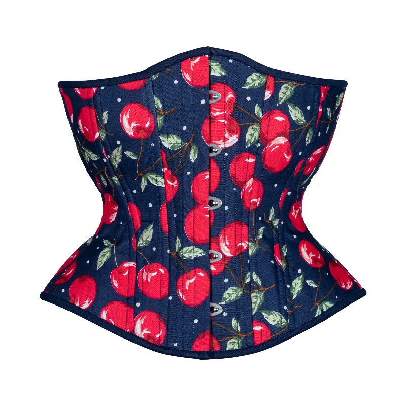 Cherry Pie at Midnight Novice Corset, Hourglass Silhouette, Regular