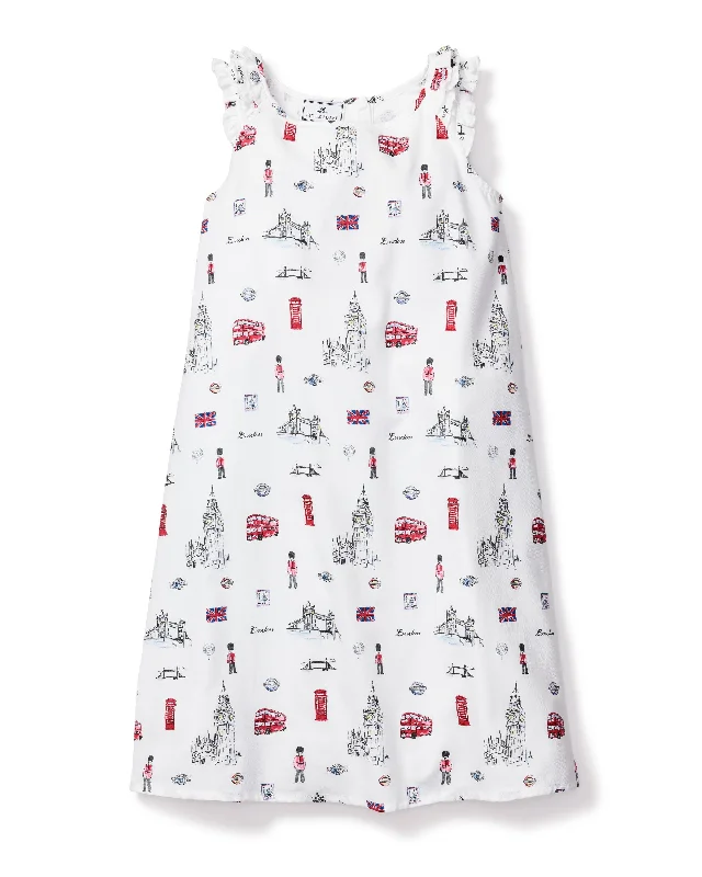 Girl's Twill Amelie Nightgown in London Is Calling