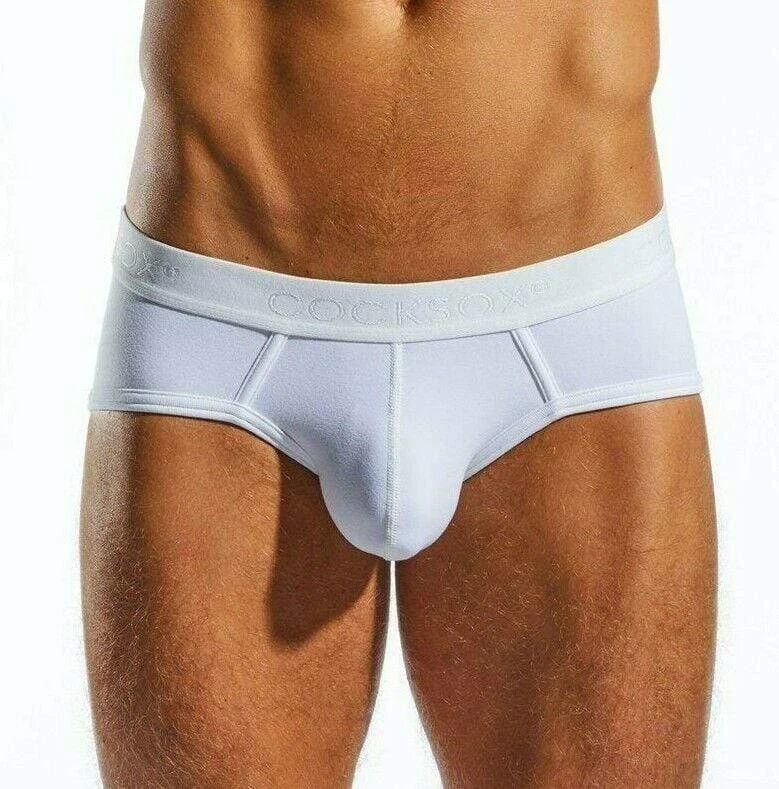 Cocksox Sports Brief Retro Style Briefs Performance Supplex White CX76N 17