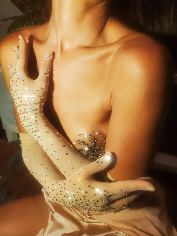 Crystallized Opera Gloves