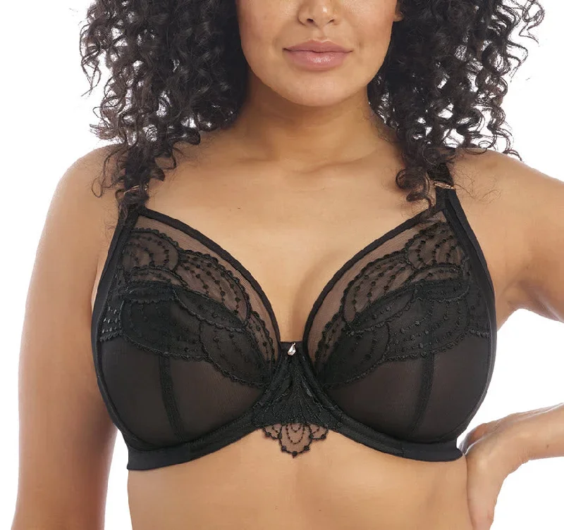 Elomi Priya Black Unlined Plunge Bra 4550