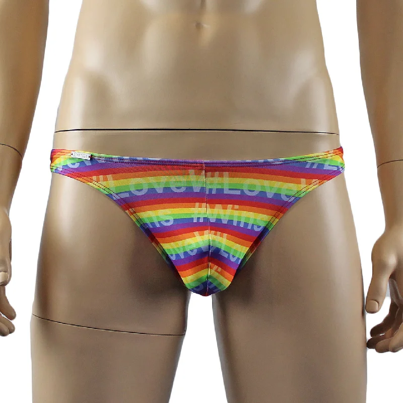 Gay Pride Love Wins Mens Rainbow G string Thong