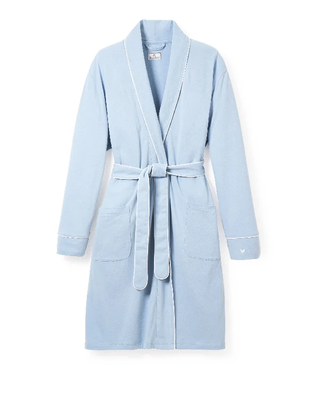 Women's Pima Robe in Periwinkle