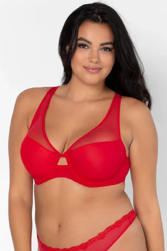 Mesh Plunge Bra | Crantastic