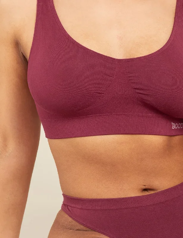 Padded Shaper Crop Bra - Plum