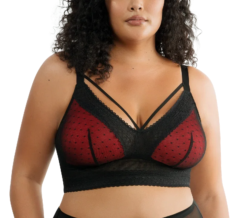 Parfait Mia Dot Black Wireless Bralette Bra 6011