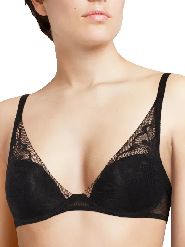 Thelma Plunge T-Shirt Bra - Black