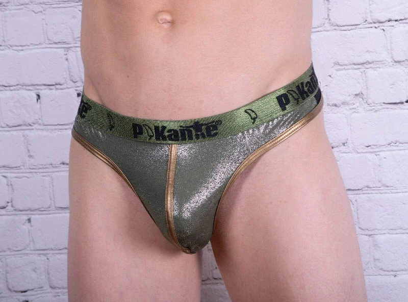 Pikante Sensual Shinny Thong Sherlock Olive Green 8053 1