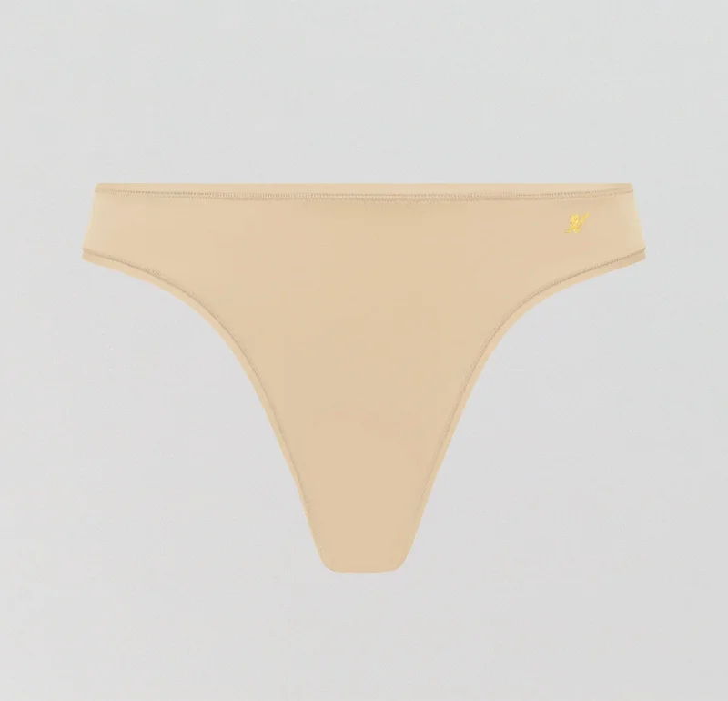 Invisible microfibre thong [Sand]