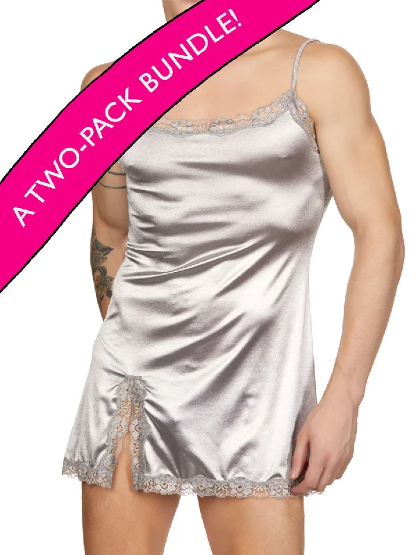 Sleek Satin Nightie 2-Pack