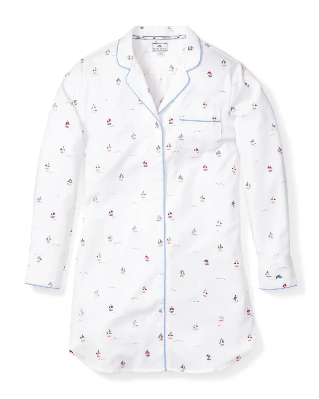 Women's Twill Nightshirt in Bateau